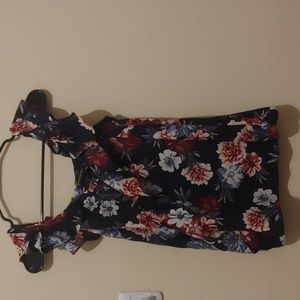 Navy off the shoulder blouse